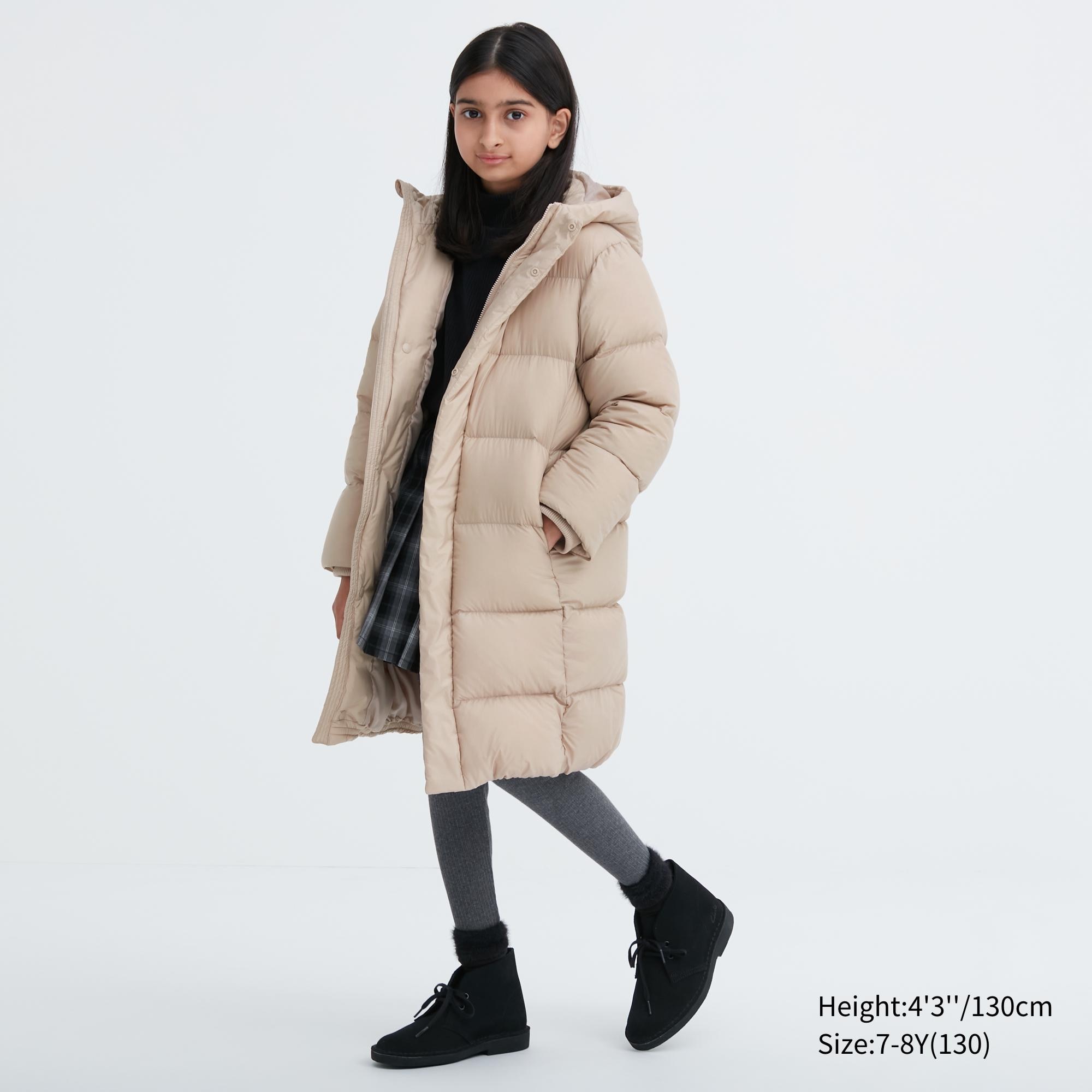 Детское пуховое пальто Uniqlo длинное бесшовное пуховое пальто uniqlo бежевый
