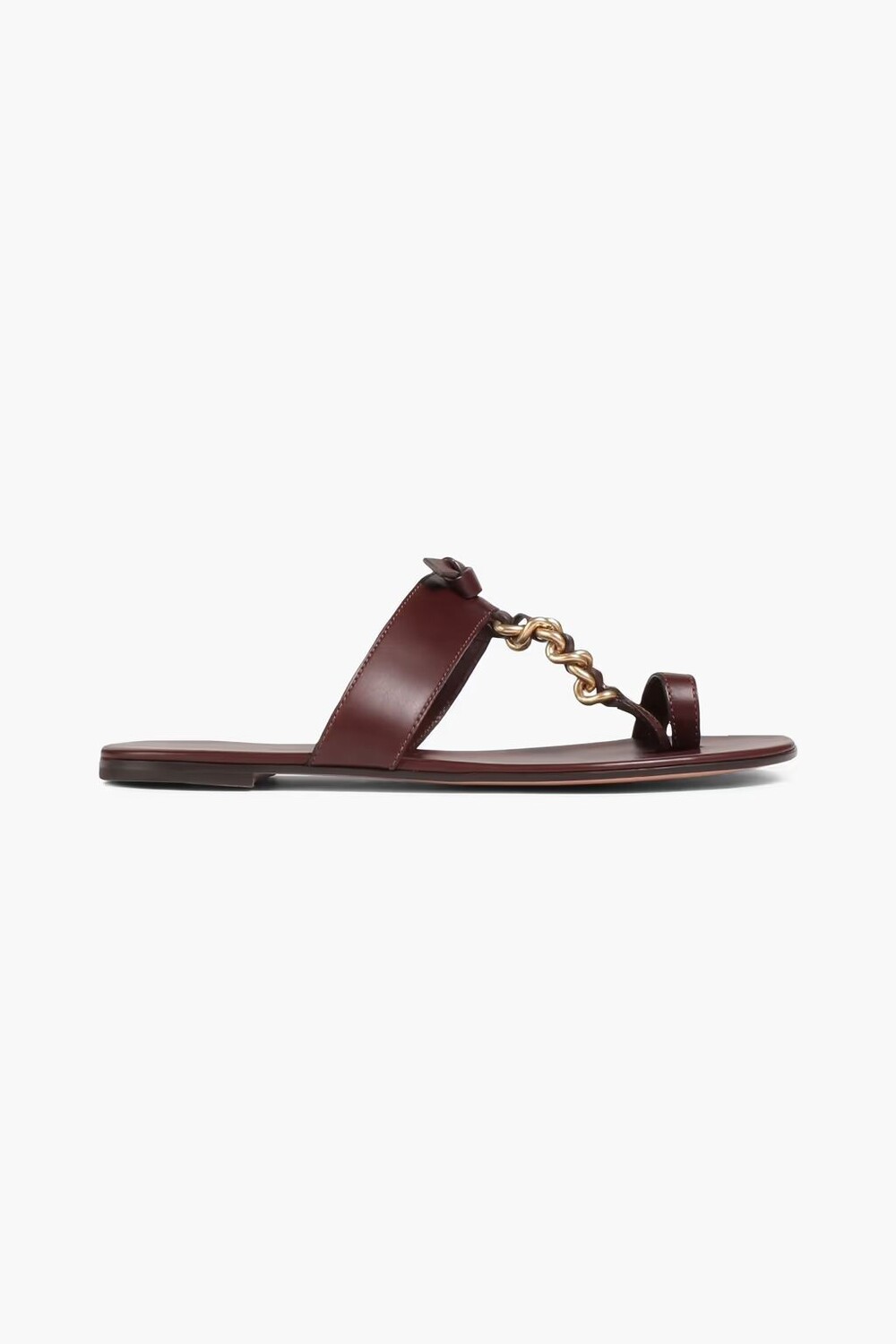 

Кожаные сандалии с цепочкой Gianvito Rossi, шоколад