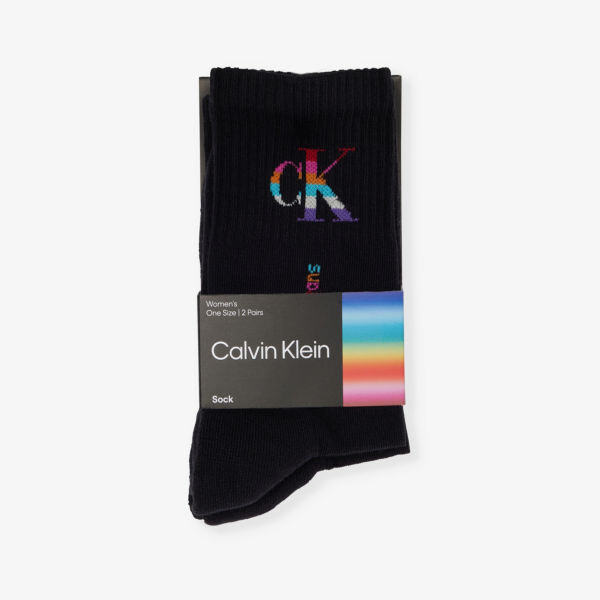 

Комплект из двух трикотажных носков Pride длиной до середины голени из эластичной хлопковой смеси Calvin Klein, черный