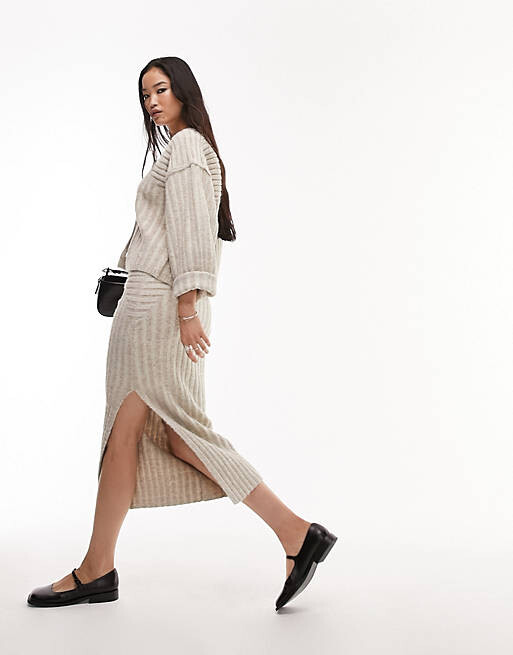 

Трикотажная юбка премиум-класса с камнем Topshop