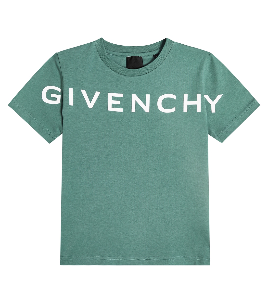 

Футболка из хлопкового джерси с логотипом Givenchy Kids, зеленый