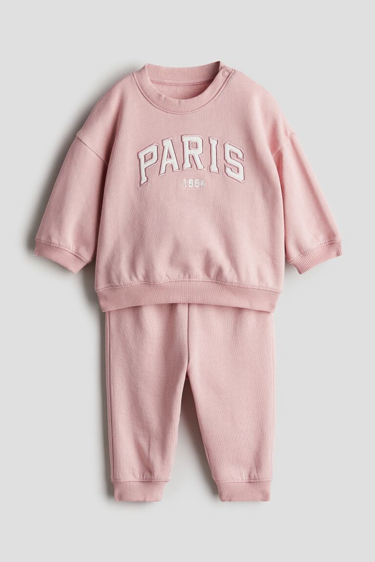 

Костюм-Двойка с текстовым мотивом H&M, розовый
