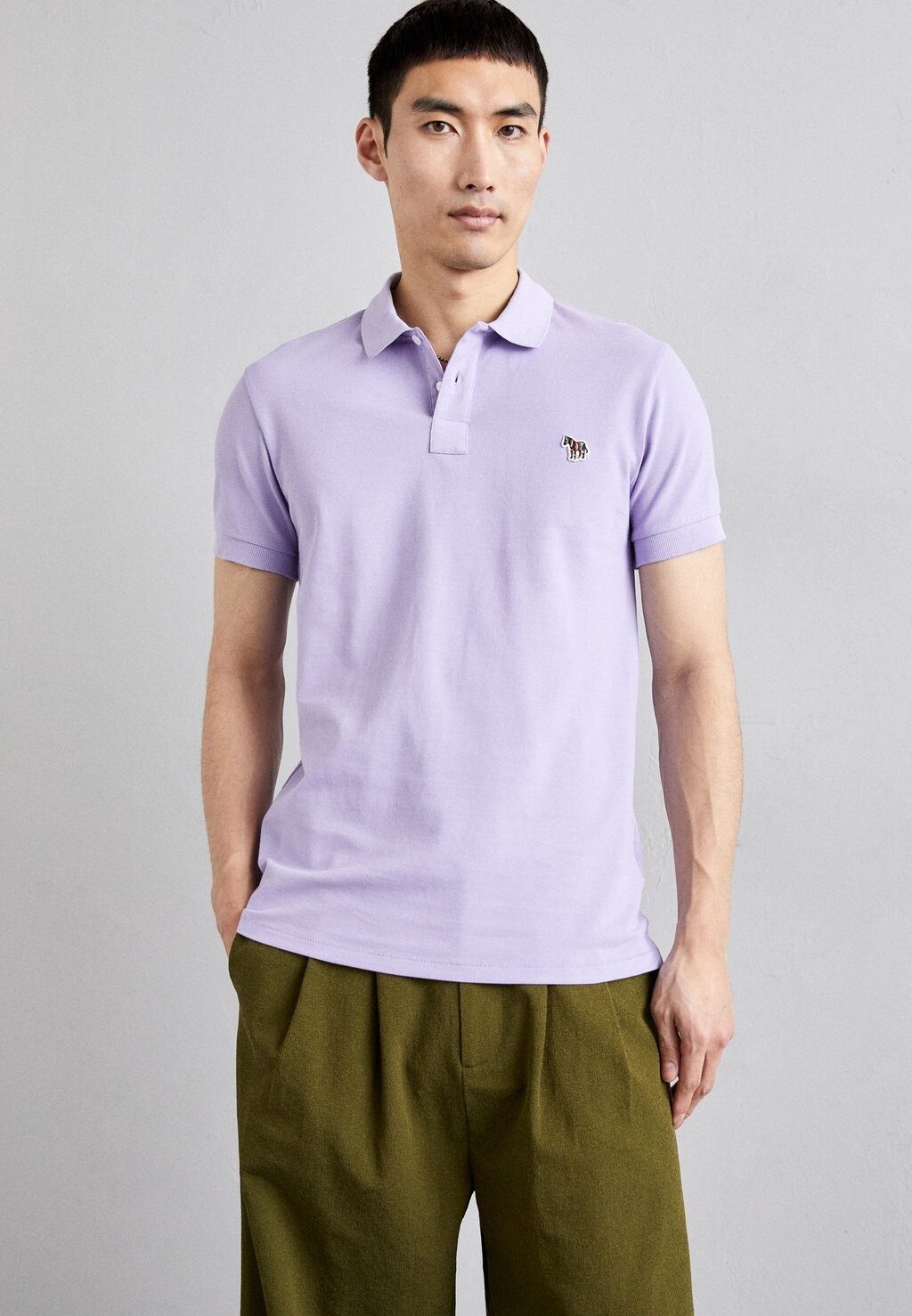 

Рубашка-поло MENS SLIM FIT ZEBRA PS Paul Smith, цвет lilac