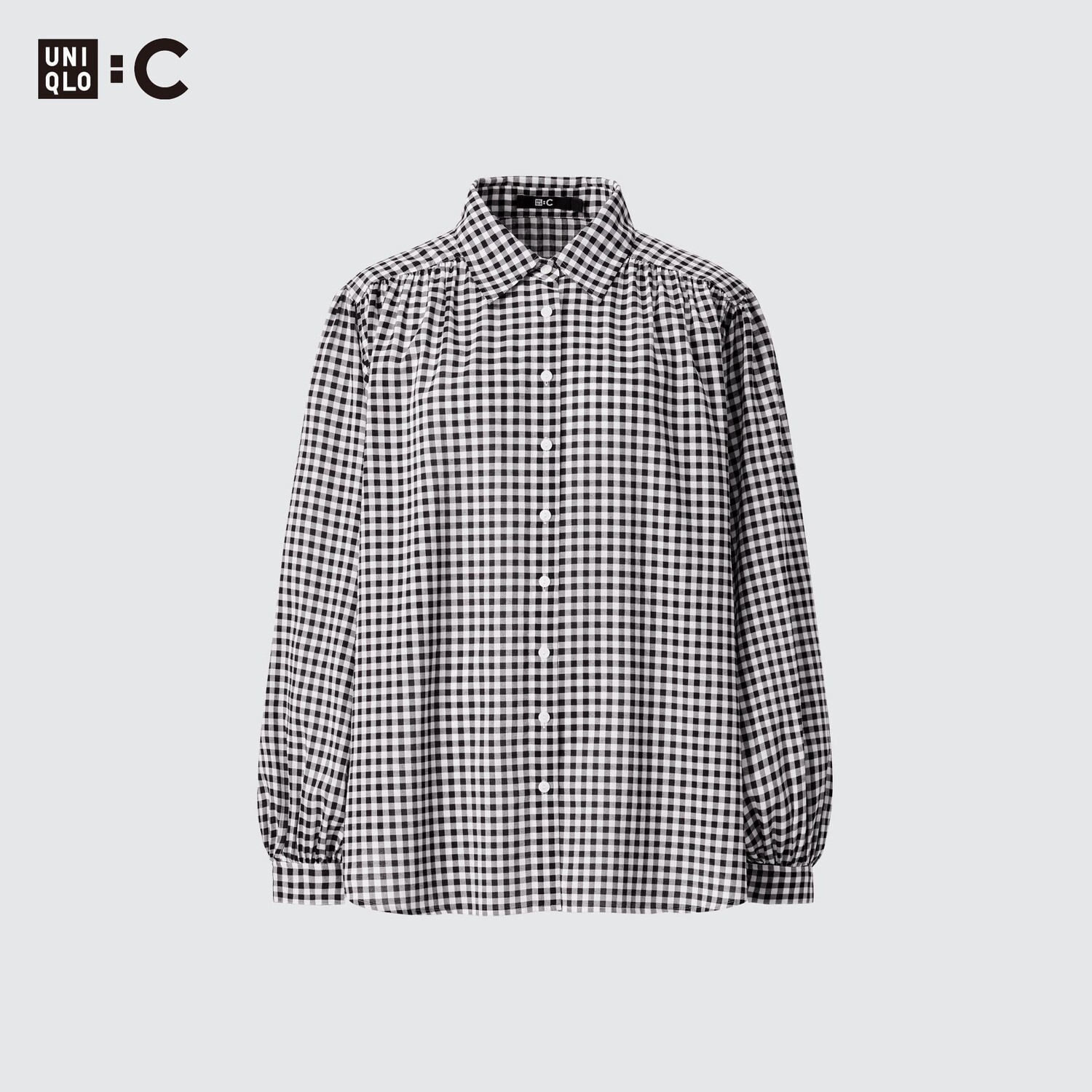 

Блузка UNIQLO прозрачная в полоску, черный