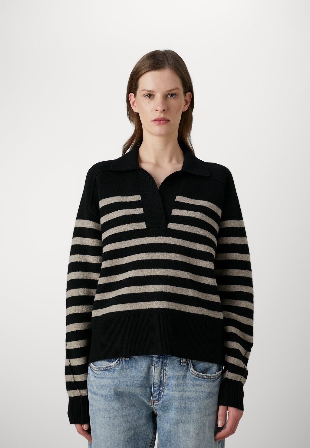 

Свитер Bridget Stripe rag & bone, черный