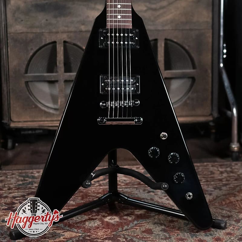 Электрогитара Gibson 80s Flying V - Ebony with Hardshell Case
