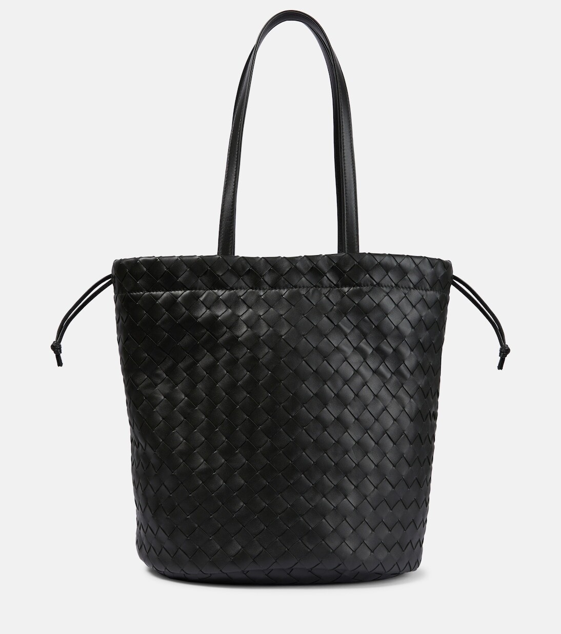 

Кожаная сумка-тоут среднего размера на шнурке Bottega Veneta, зеленый