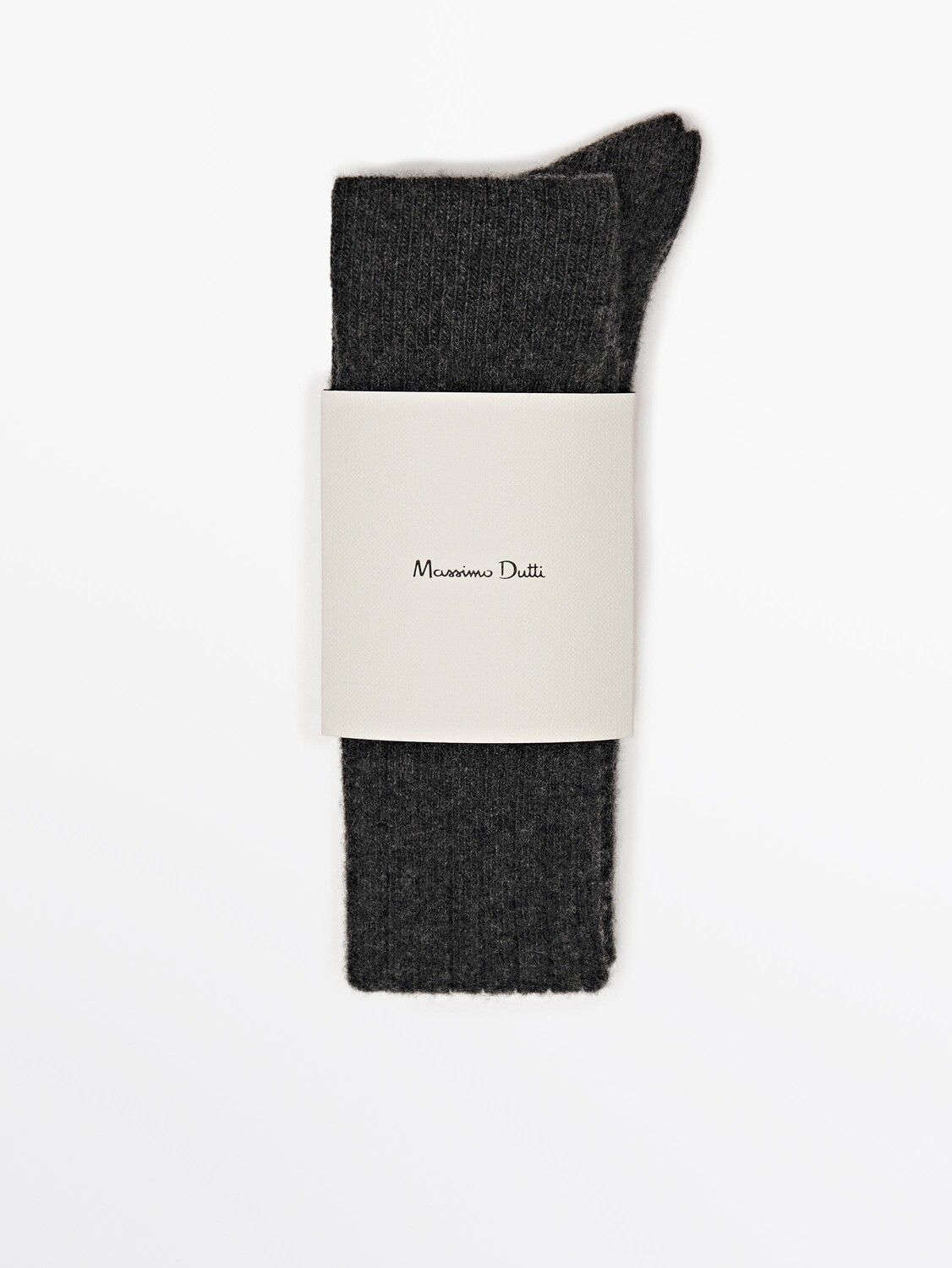 

Длинные носки из смеси кашемира и шерсти Massimo Dutti, серый