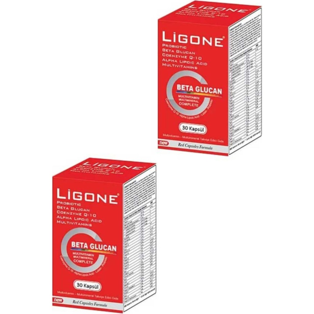 Бета-глюкан пробиотик мультивитамин Ligone, 2 упаковки по 30 капсул