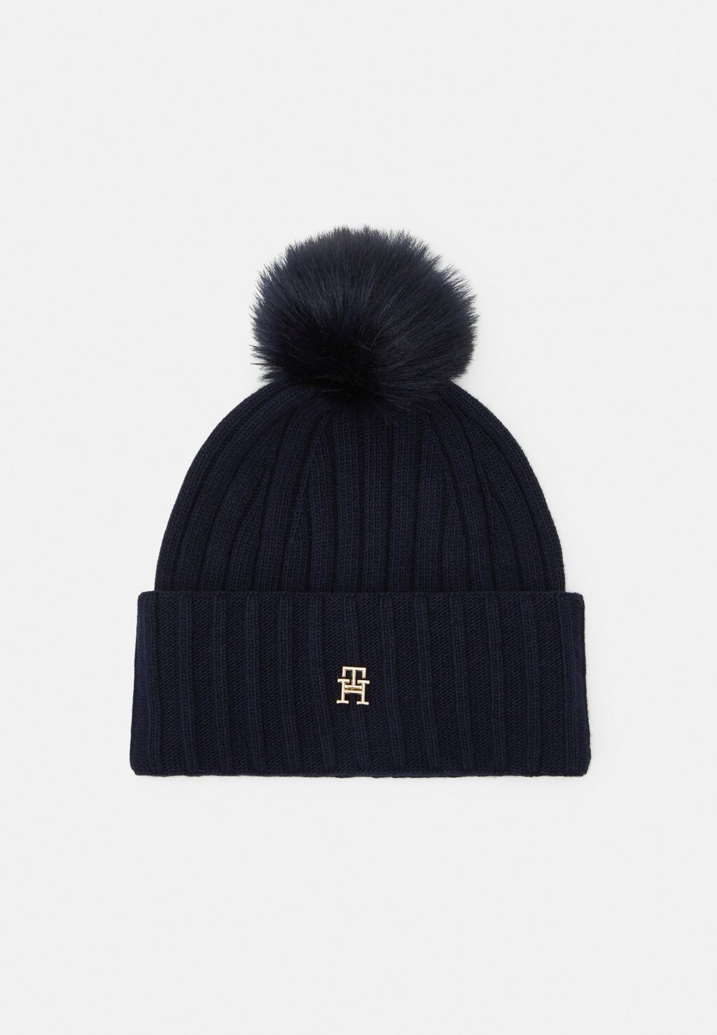 

Шапка ESSENTIAL CHIC POMPOM BEANIE Tommy Hilfiger, космический синий