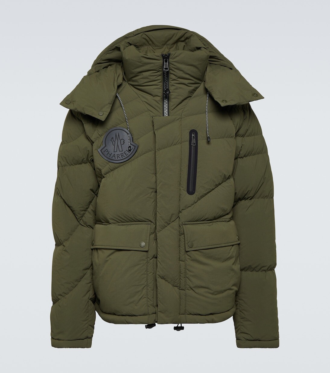 

Каштановый пуховик x pharrell williams Moncler Genius, зеленый