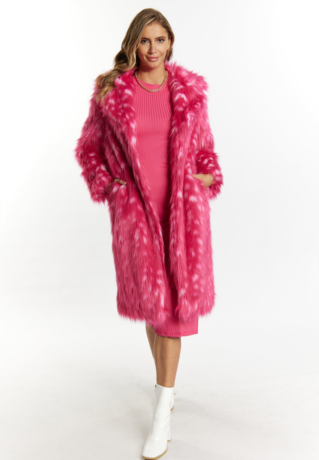 Зимнее пальто faina, розовый