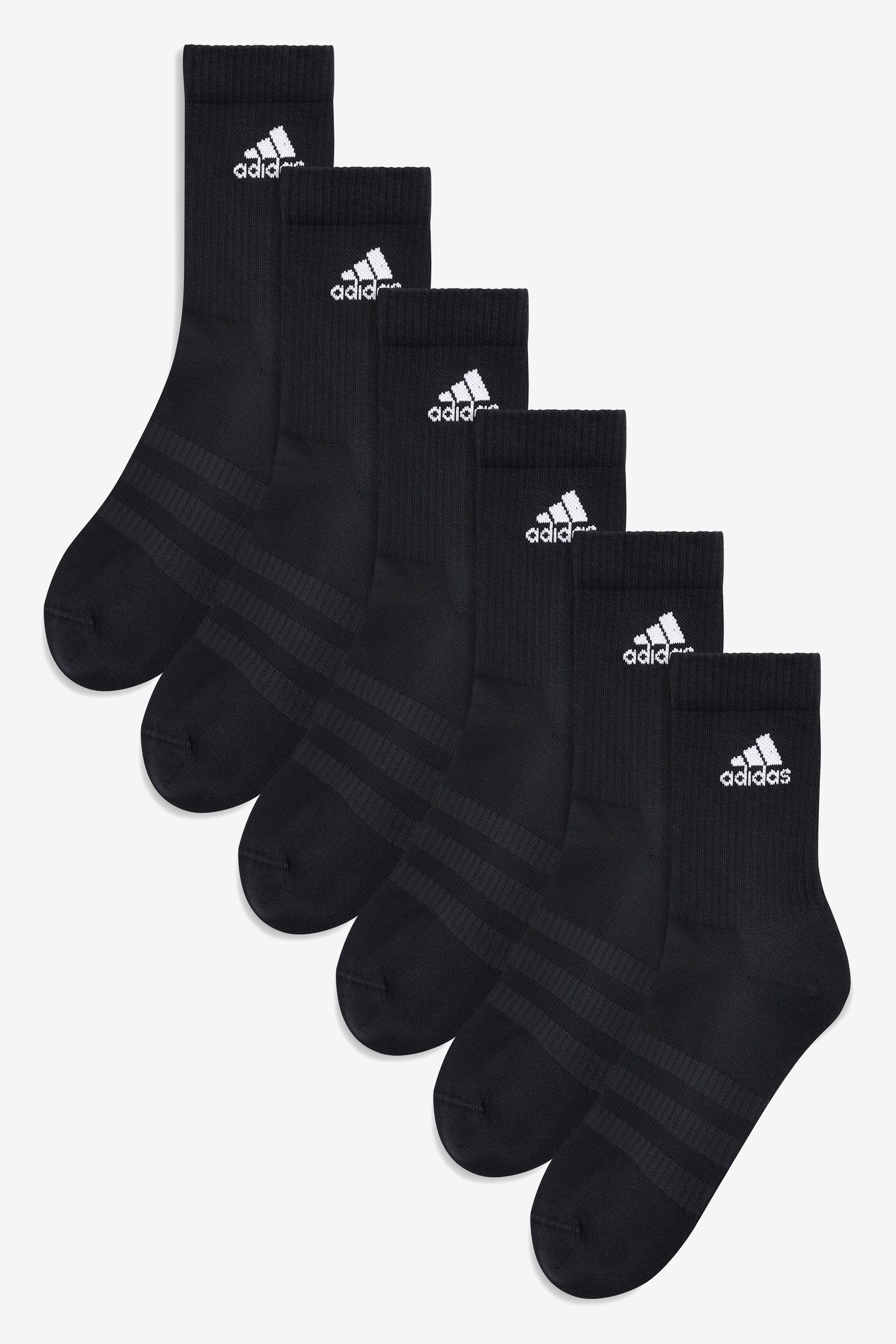 6 пар мягких носков adidas, черный
