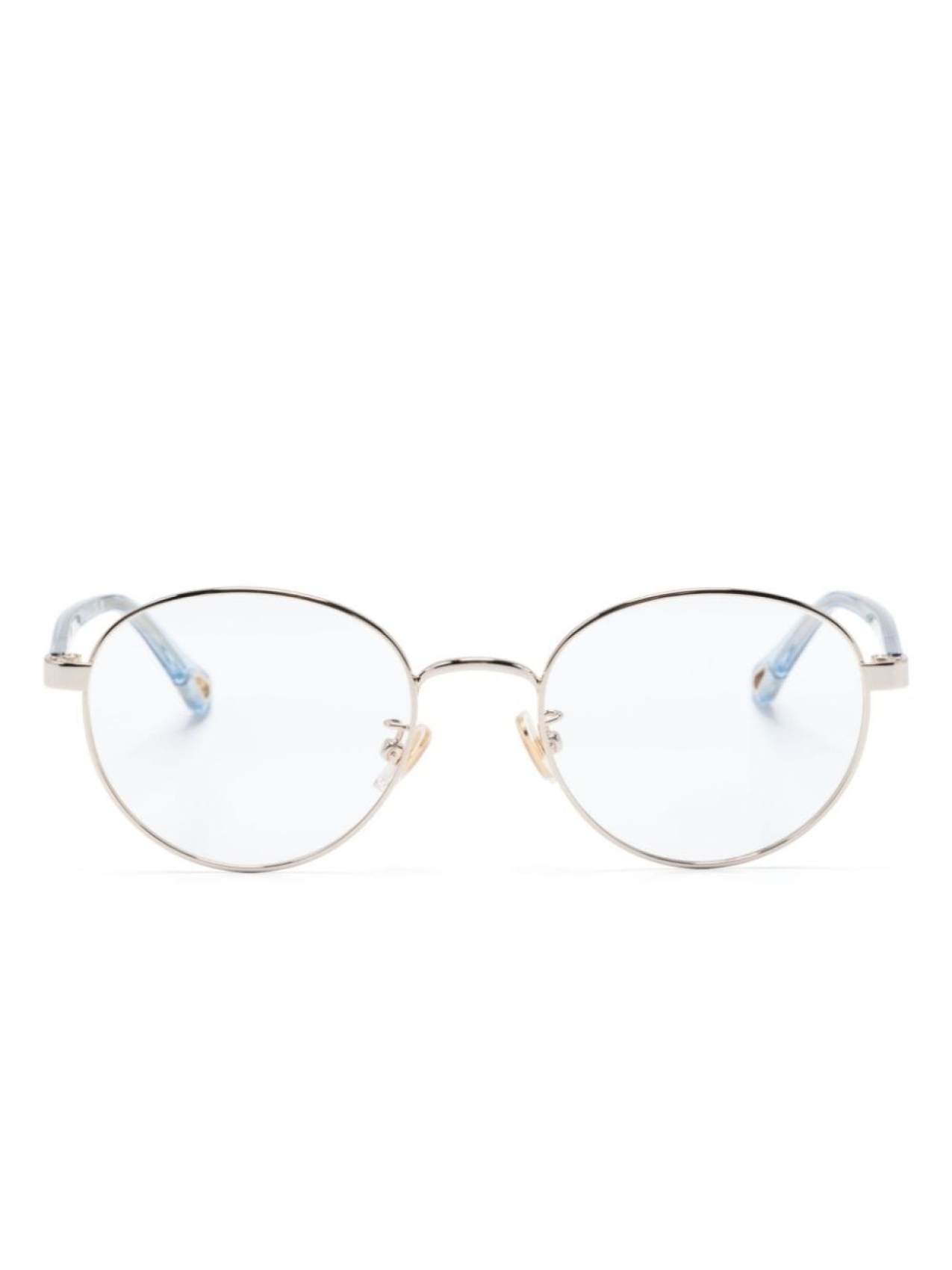 

Chloé Eyewear очки в круглой оправе с логотипом, золотистый