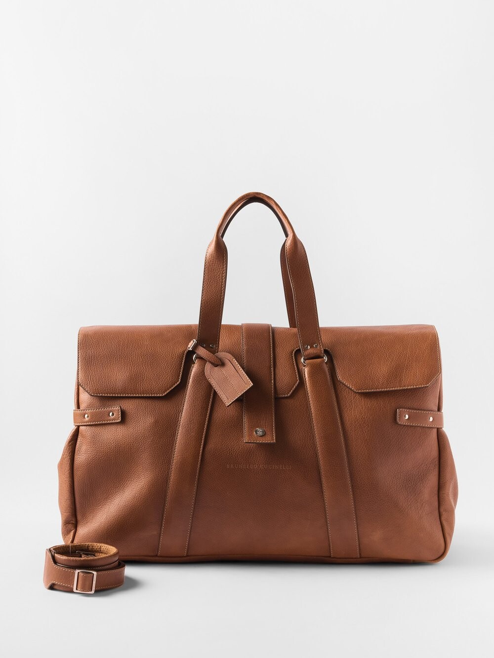 

Кожаная сумка Brunello Cucinelli, коричневый