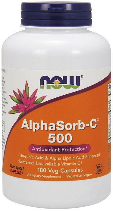Витамин С в капсулах Now Foods AlphaSorb-C 500 mg, 180 шт