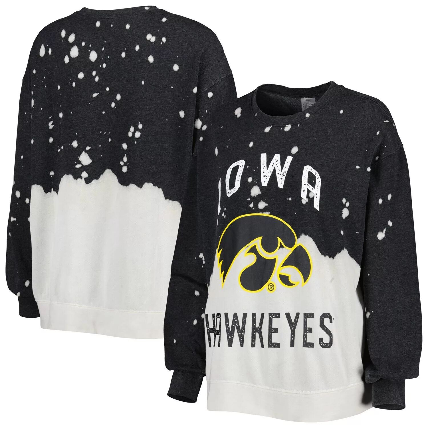 

Женский пуловер с выцветшим рисунком Gameday Couture Black Iowa Hawkeyes Twice As Nice