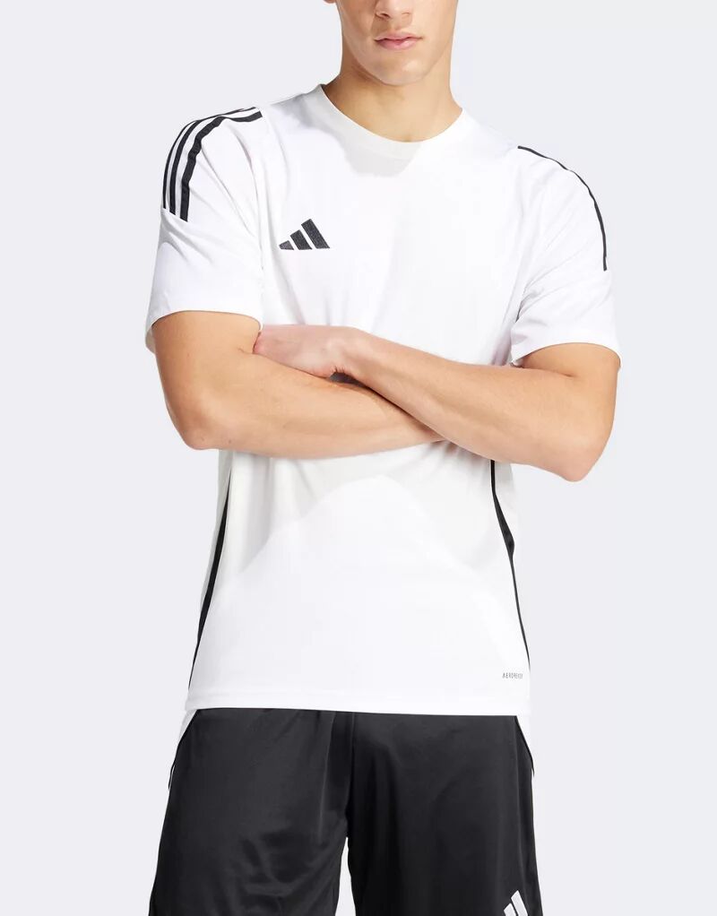 Белая футболка adidas Football Tiro 24 adidas performance трекинговый костюм tiro 24 adidas performance черный