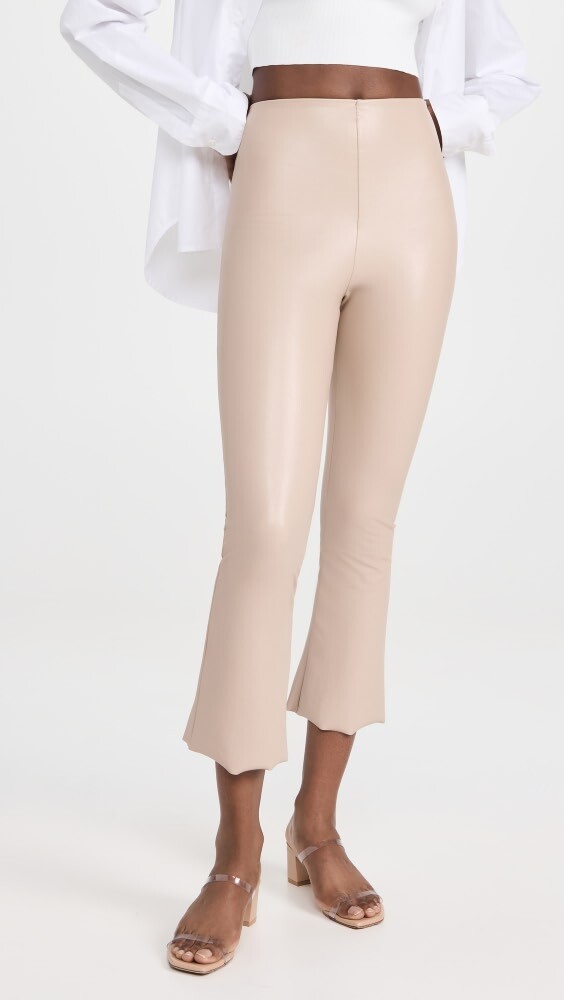 

Брюки Commando Faux Leather Cropped Flare, песочный