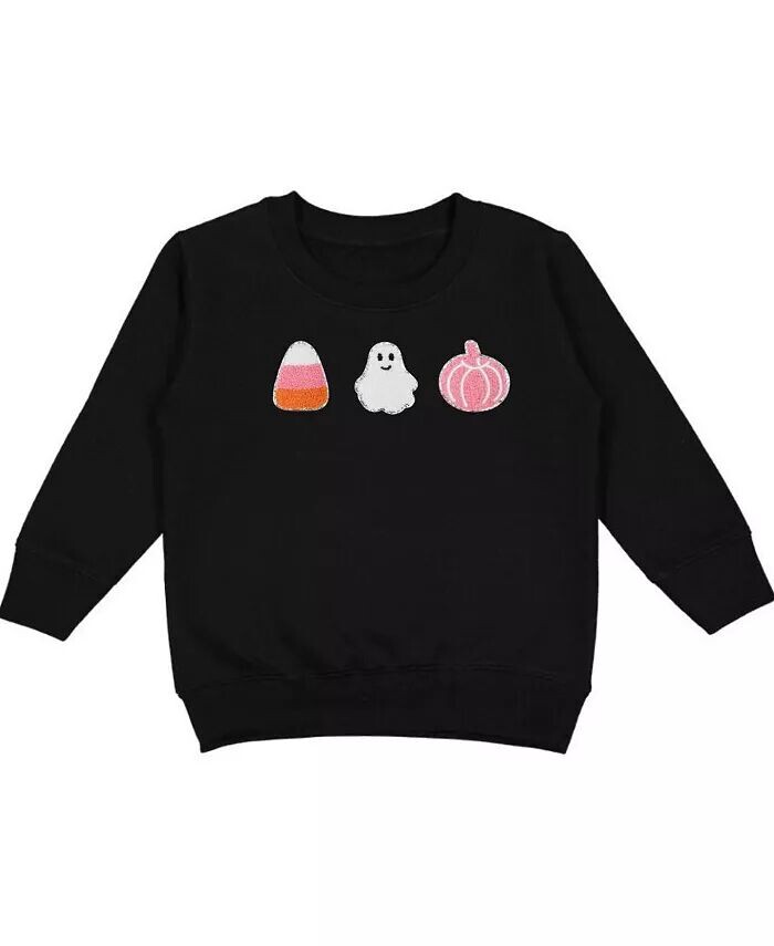 

Толстовка с нашивкой Little and Big Girls Halloween Treats Sweet Wink, черный