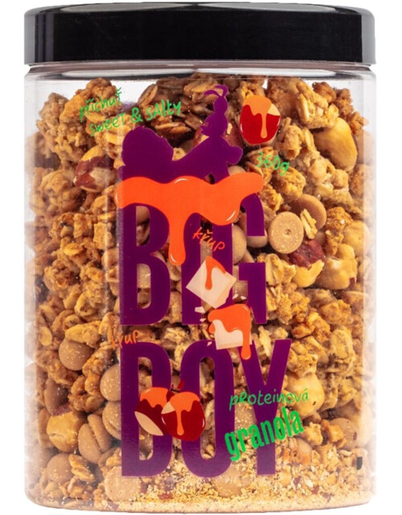 

Big Boy Protein granola Sweet and Salty 360 г сладко-соленое / Протеиновые снеки / Хрустящая протеиновая гранола с идеальным сладко-соленым вкусом