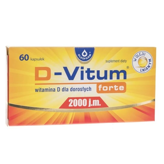Oleofarm, Д-Витум Форте 2000 МЕ, 60 капсул агровитамины ava для цветов 15 капсул