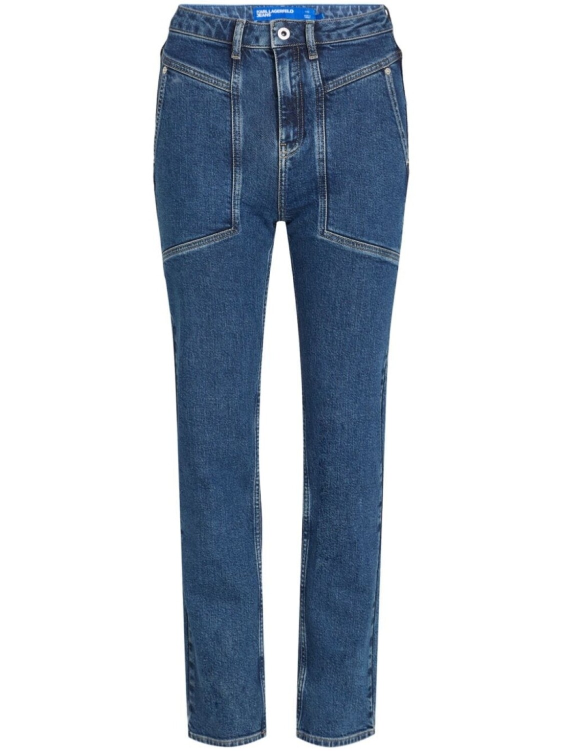 

Karl Lagerfeld Jeans mid-rise straight-leg jeans, синий