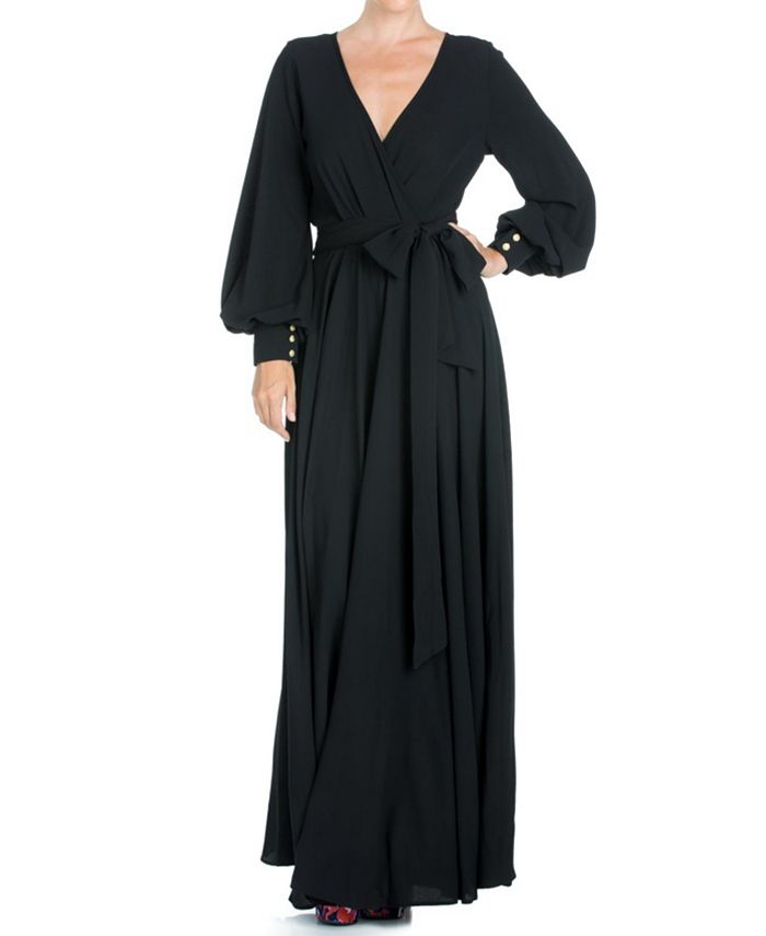 Женское платье макси LilyPad Meghan Los Angeles, цвет Black фото