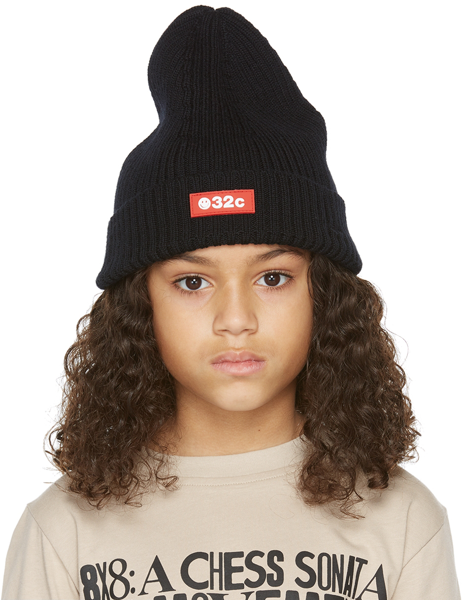 Эксклюзивная детская черная шапка SSENSE 032c