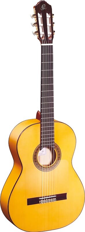 

Акустическая гитара Ortega Guitars R270F Traditional Series Flamenco 6-String Guitar w/ Free Bag, Made in Spain with Solid Canadian Spruce Top and Maple Body, Gloss Finish