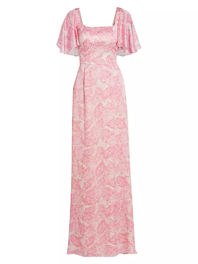Платье А-силуэта с цветочным принтом Aurora Sachin & Babi, цвет rouge damask rose secret skin damask rose toner
