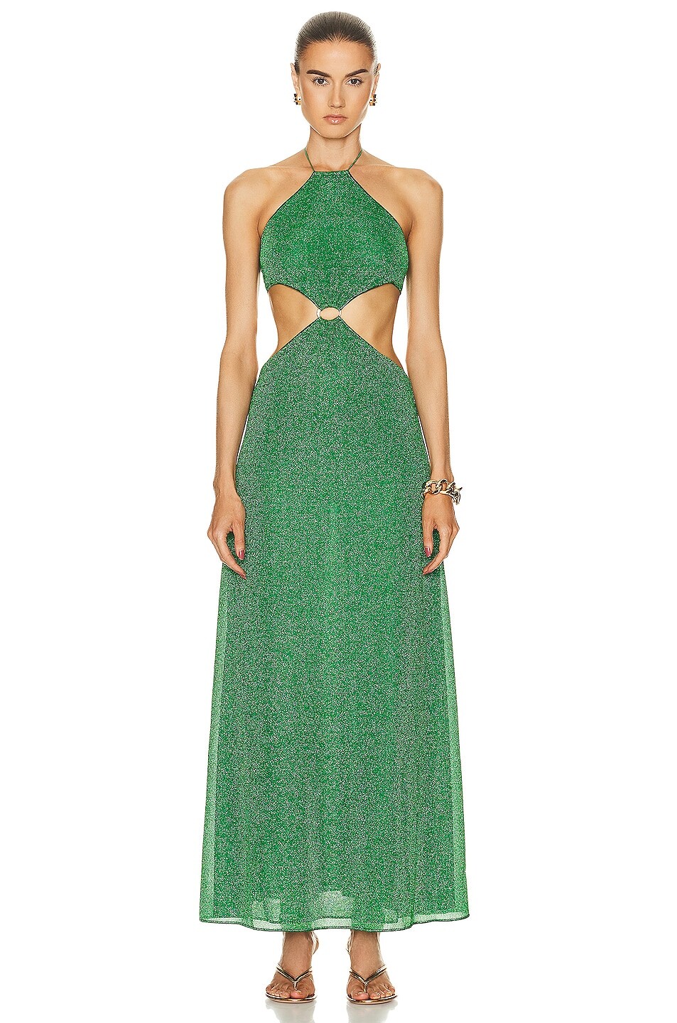 

Платье Oseree Lumière O Gem Cut Out, цвет Emerald Green