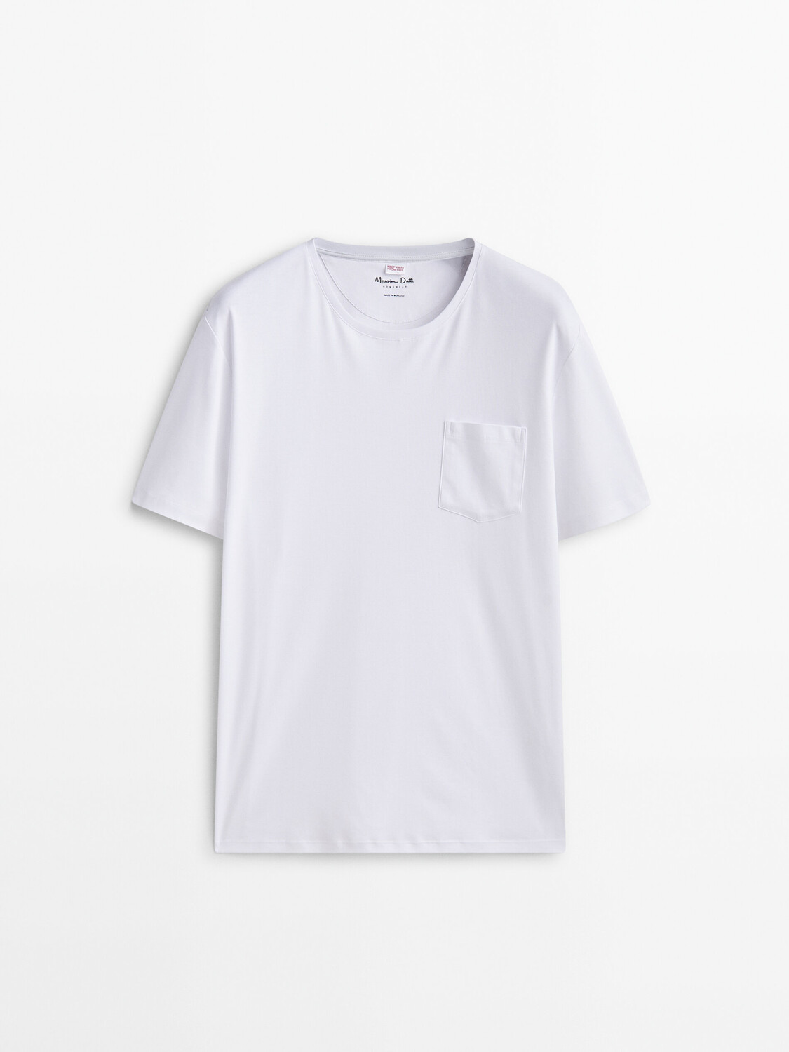 

Пижамные нижница fil-à-fil и топ с короткими рукавами Massimo Dutti, белый