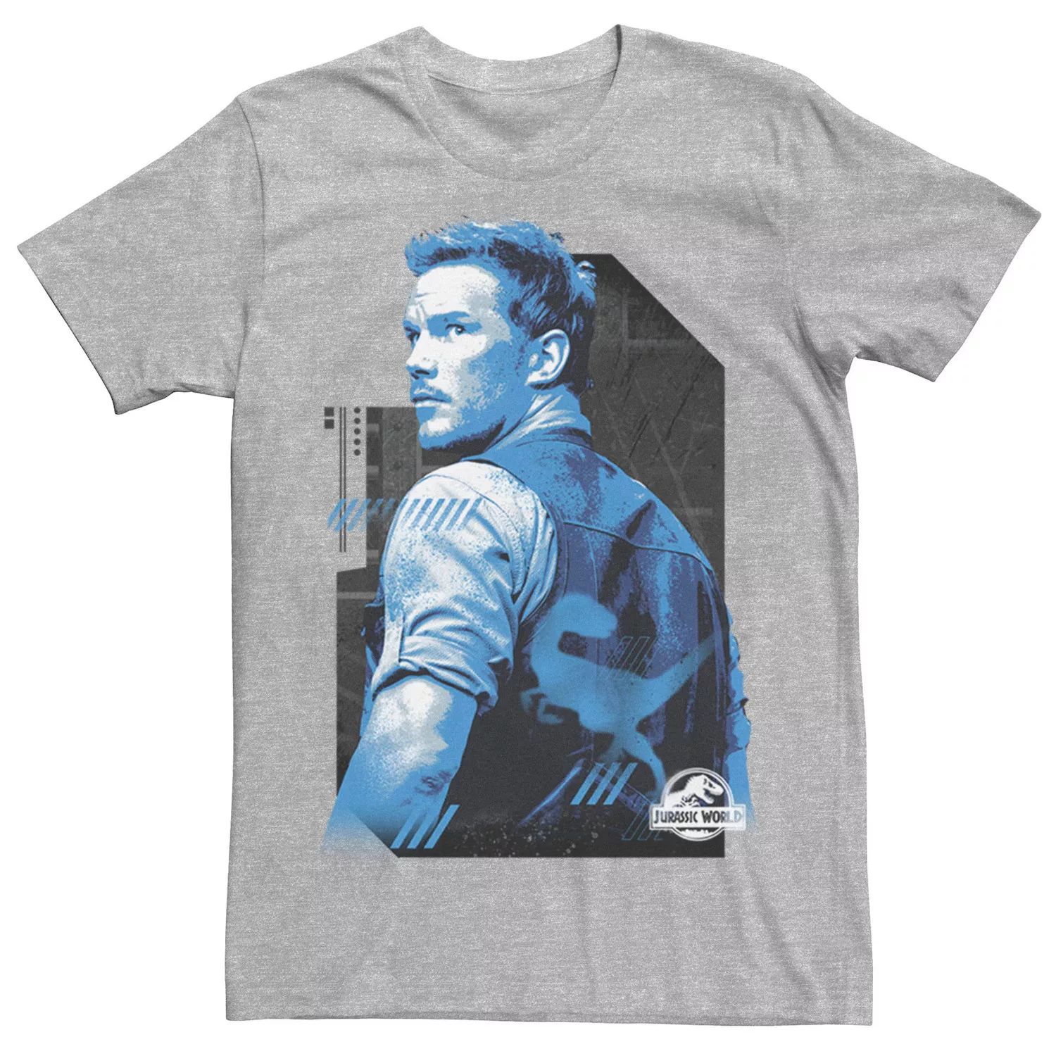 цена Мужская синяя футболка с портретом Owen Jurassic World