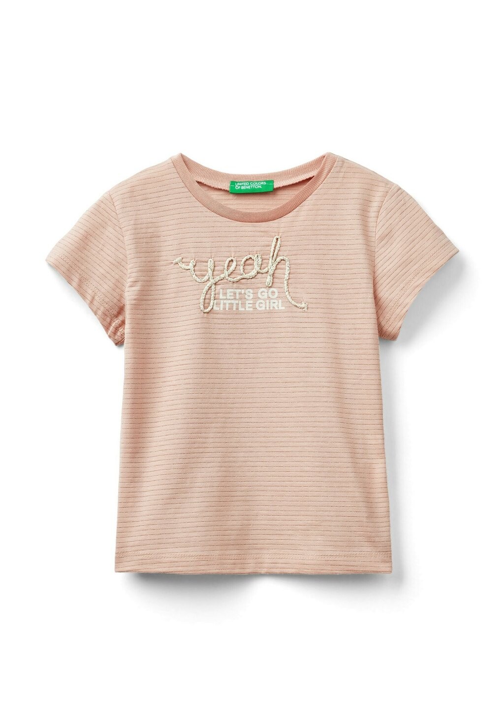 

Футболка с принтом With Embroidery United Colors of Benetton, розовый