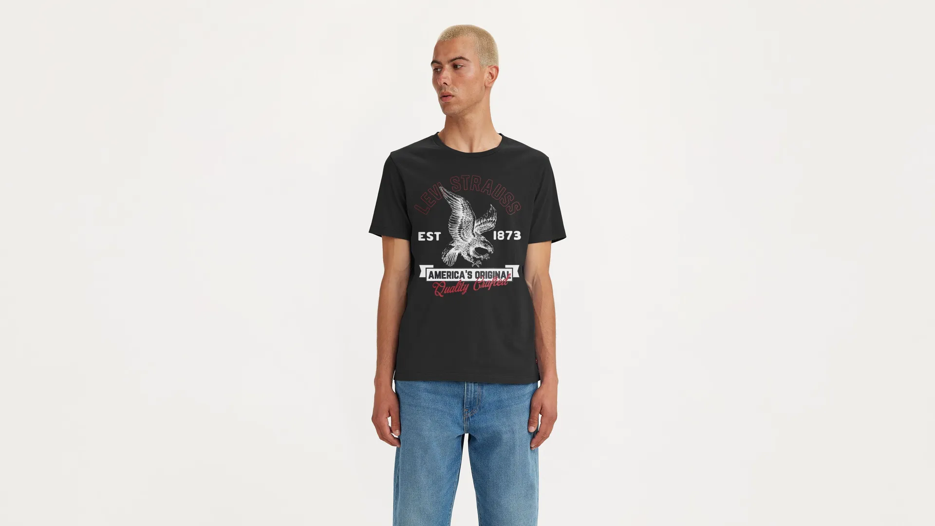 

Классическая футболка с графическим рисунком Levi's, черный