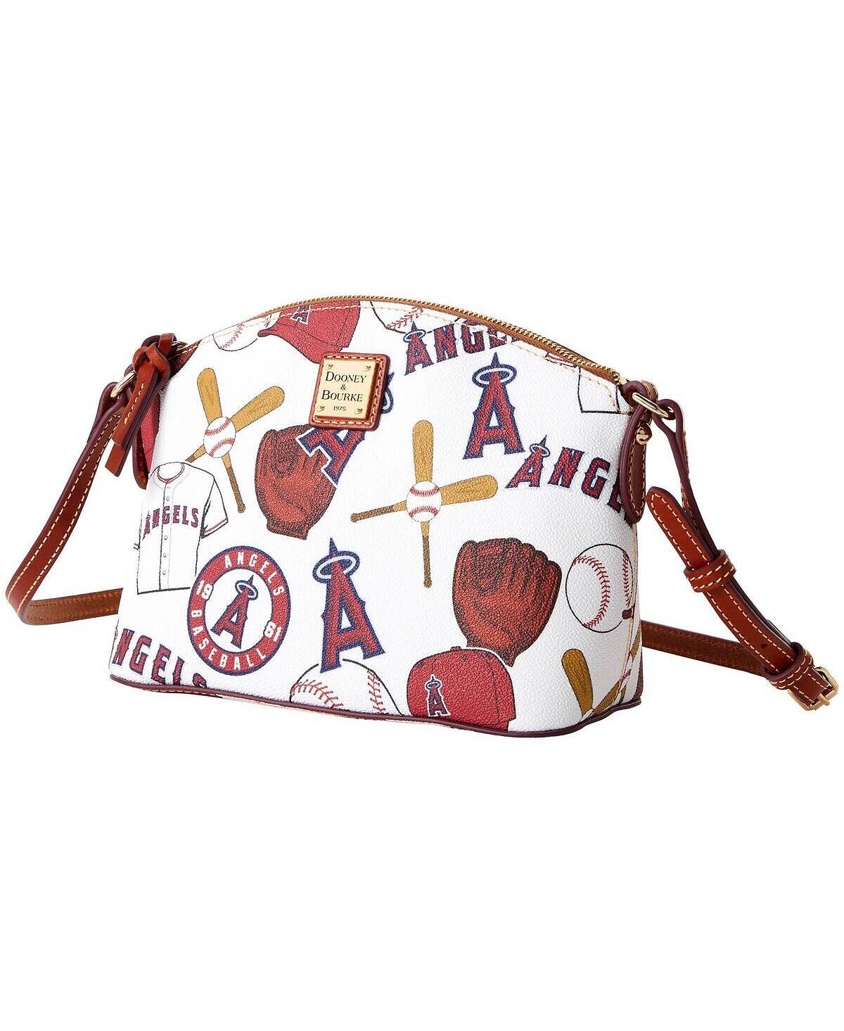 

Женские кроссовки Los Angeles Angels Gameday Suki с ремешком среднего размера Dooney & Bourke, белый