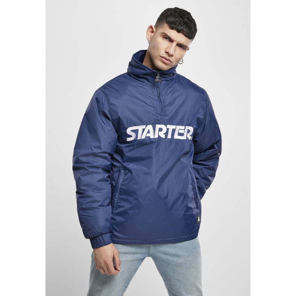 Куртка Urban Classics Starter Logo 1/2 Zip, синий