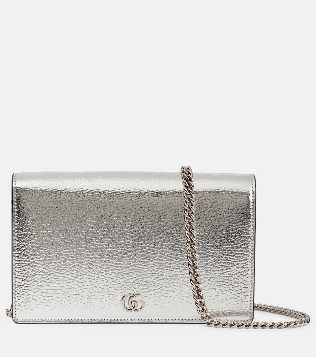 

Мини-сумка через плечо GG Marmont Gucci, серебряный