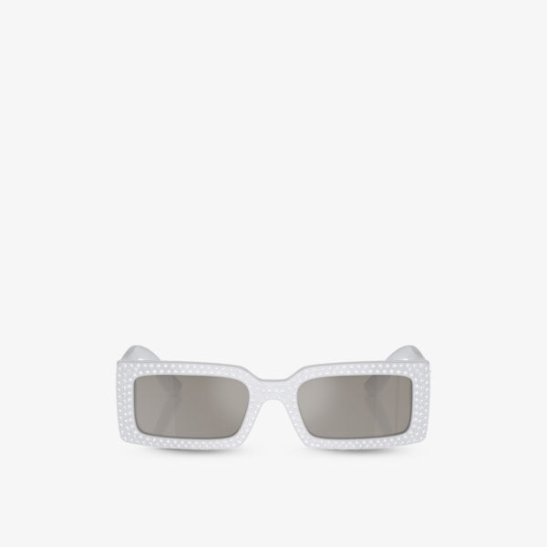 DG4447B солнцезащитные очки из ацетата в прямоугольной оправе Dolce & Gabbana, серый
