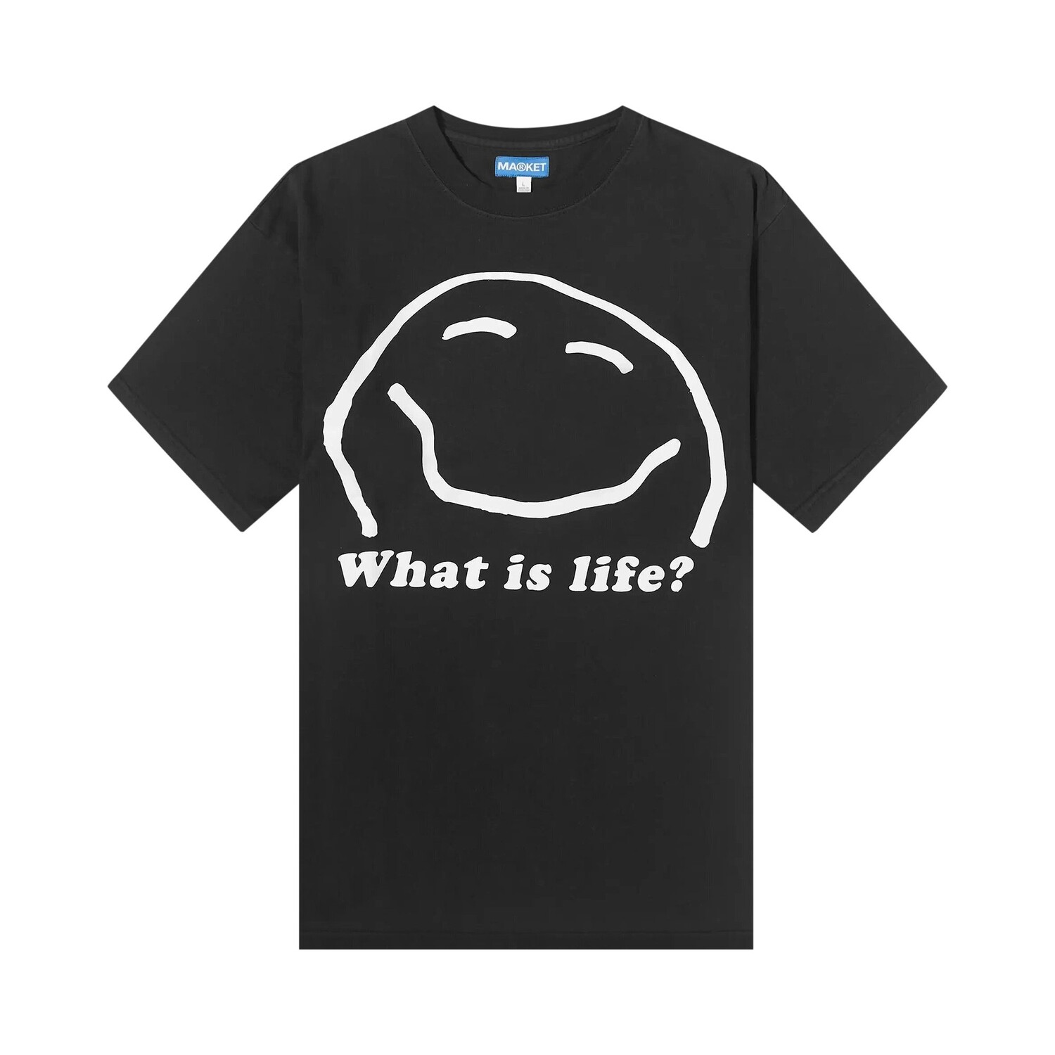 

Футболка Market What Is Life Washed Black