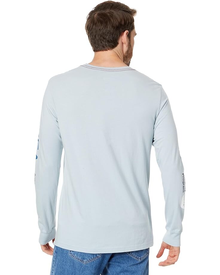 Футболка с длинным рукавом RVCA ANP Long Sleeve Tee, цвет Powder Blue