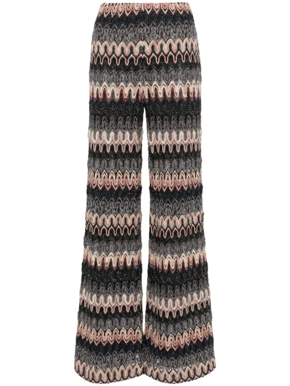 

Missoni раскрашенные брюки с узором зигзаг и люрексом, синий