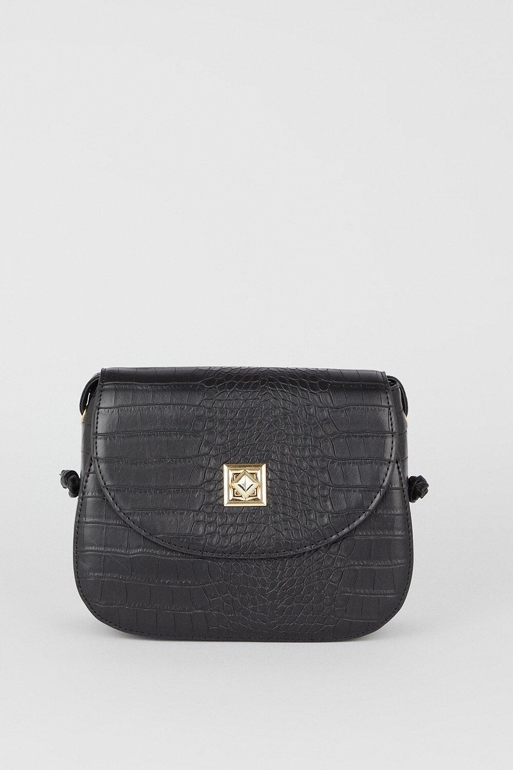 

Сумка через плечо Tiffany Croc Dorothy Perkins, черный