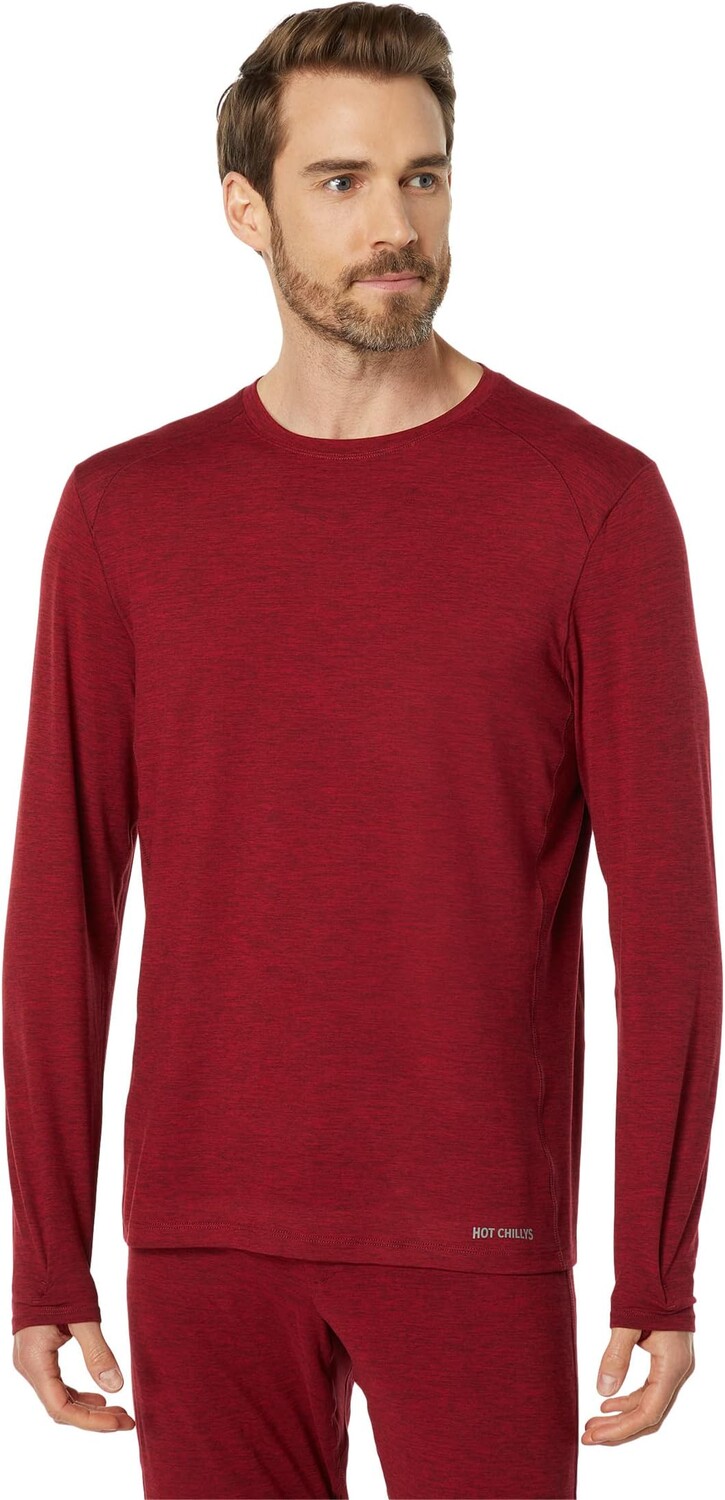 

Clima-Trek с круглым вырезом Hot Chillys, цвет Burgundy Heather