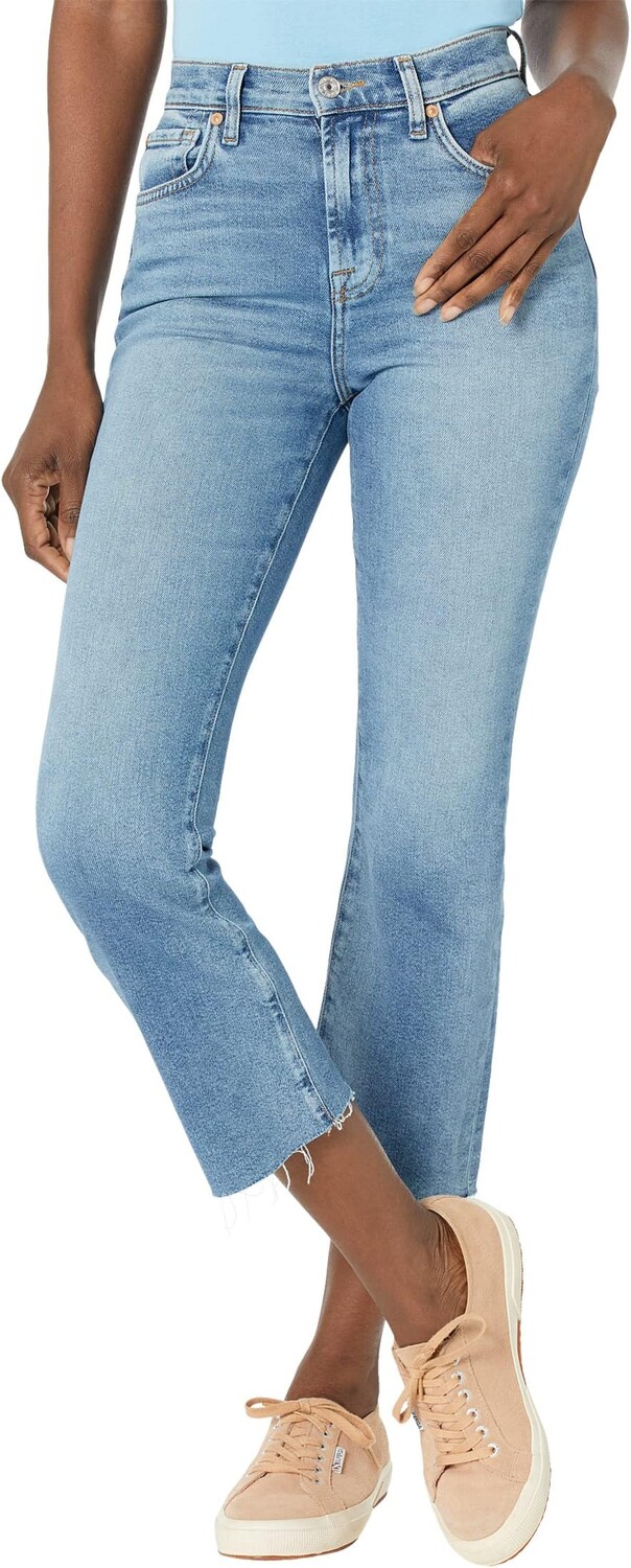 

Джинсы High-Waisted Slim Kick in Luxe Vintage Lyme 7 For All Mankind, цвет Luxe Vintage Lyme
