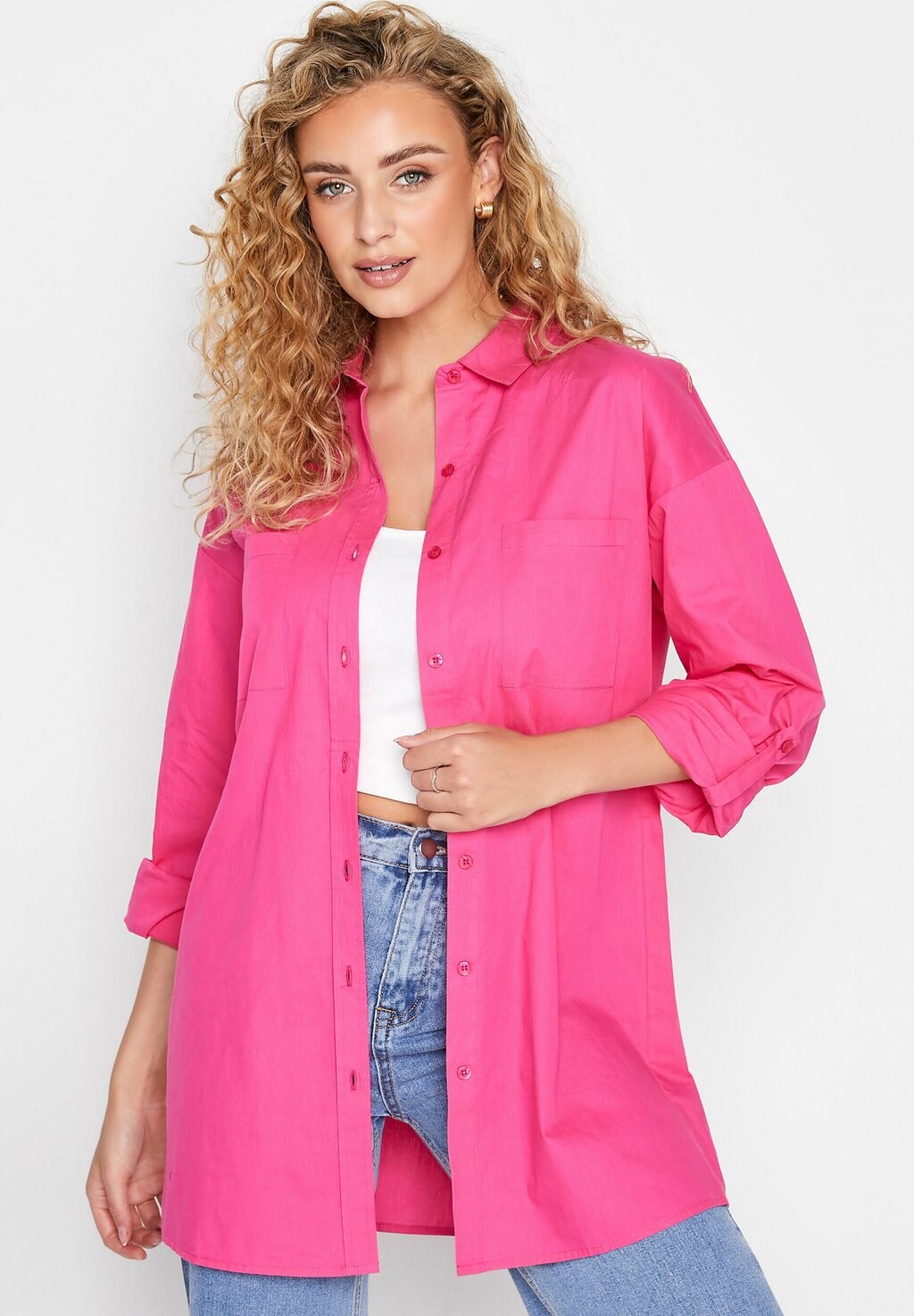 

Рубашка Long Tall Sally с карманами, розовый