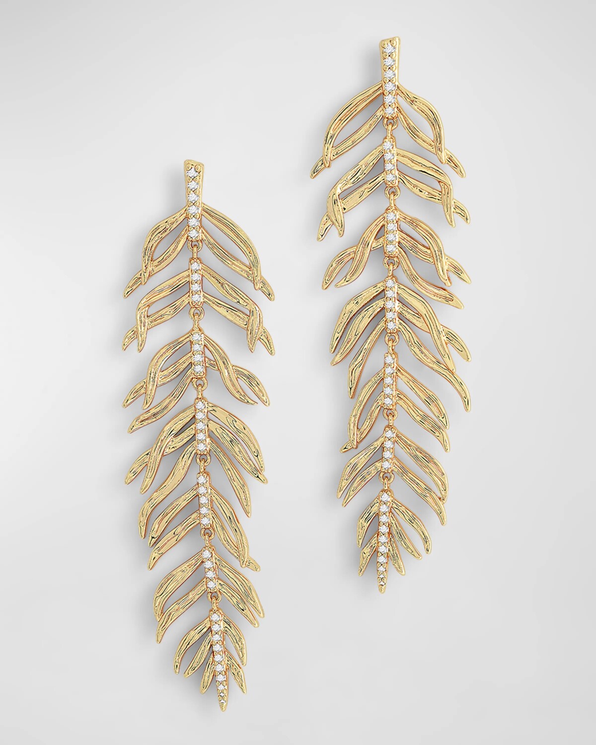 

Серьги с подвесками в виде пальмовых листьев Anabel Aram Jewelry, цвет Gold
