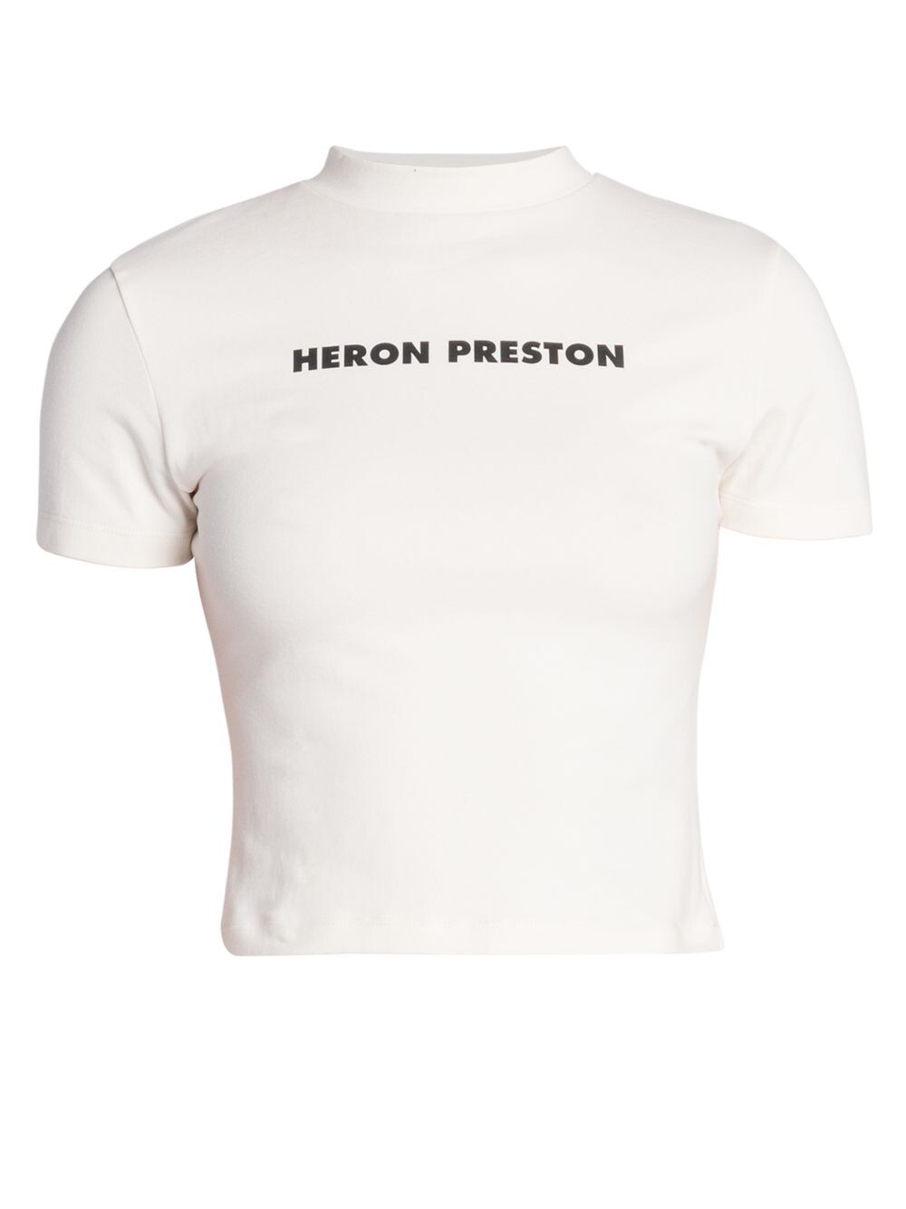 

Укороченная футболка с логотипом Heron Preston, белый