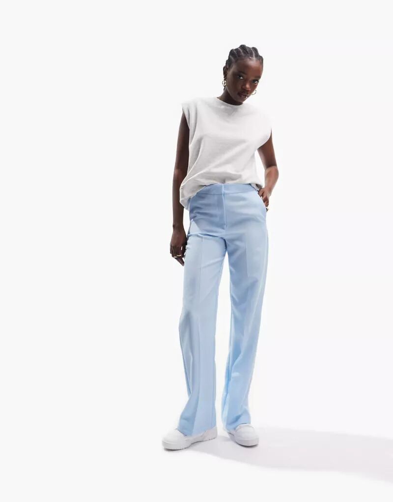 Небесно-голубые прямые брюки ASOS Ultimate